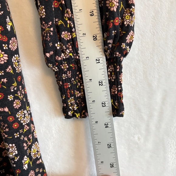 Boden‎ Black Floral jersey mini Dress 4 - Picture 4 of 10